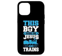 This Boy Runs On Jesus And Trains Christian Train Buff Case for iPhone 12/12 Pro