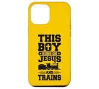 This Boy Runs On Jesus And Trains Christian Train Buff Case for iPhone 12 Pro Max