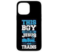 This Boy Runs On Jesus And Trains Christian Train Buff Case for iPhone 13 Pro Max