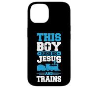 This Boy Runs On Jesus And Trains Christian Train Buff Case for iPhone 14