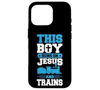 This Boy Runs On Jesus And Trains Christian Train Buff Case for iPhone 16 Pro