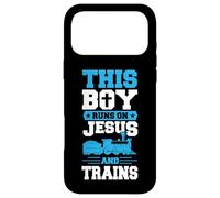 This Boy Runs On Jesus And Trains Christian Train Buff Case for iPhone 17 Pro Max