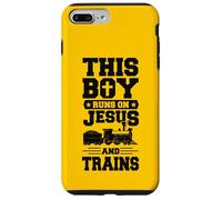 This Boy Runs On Jesus And Trains Christian Train Buff Case for iPhone 7 Plus/8 Plus