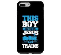 This Boy Runs On Jesus And Trains Christian Train Buff Case for iPhone 7 Plus/8 Plus