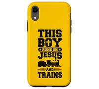 This Boy Runs On Jesus And Trains Christian Train Buff Case for iPhone XR