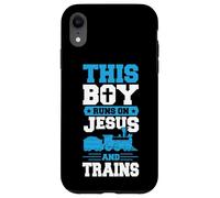 This Boy Runs On Jesus And Trains Christian Train Buff Case for iPhone XR