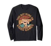 This Boy Runs On Jesus and Video Games Long Sleeve T-Shirt