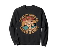This Boy Runs On Jesus And Video Games Sweatshirt