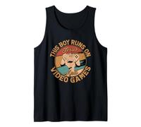 This Boy Runs On Jesus and Video Games Tank Top
