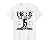 This Boy Turns 15 Today - Fifteenth Birthday T-Shirt