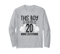 This Boy Turns 20 Today - Twentieth Birthday Long Sleeve T-Shirt