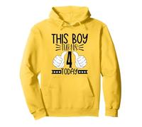 This Boy Turns 4 Today - Fourth Birthday Pullover Hoodie