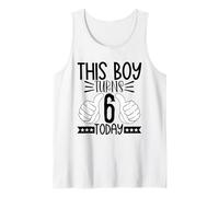 This Boy Turns 6 Today - Sixth Birthday Tank Top
