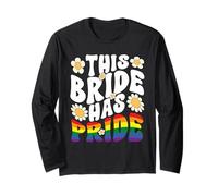 This Bride Has Pride Groovy Wedding LGBTQI Pride Month Long Sleeve T-Shirt