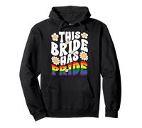 This Bride Has Pride Groovy Wedding LGBTQI Pride Month Pullover Hoodie