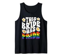 This Bride Has Pride Groovy Wedding LGBTQI Pride Month Tank Top