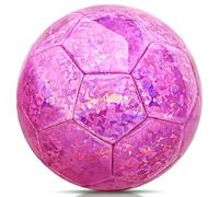 This bright pink soccer ball, size 4, is perfect for outdoor training and as a birthday gift.