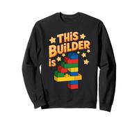 This Builder 4 Years Old 4th Birthday Brick Building Block Sweatshirt