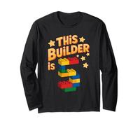 This Builder 5 Years Old 5th Birthday Brick Building Block Long Sleeve T-Shirt
