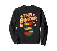 This Builder 5 Years Old 5th Birthday Brick Building Block Sweatshirt