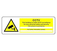 This Building Is Under Cctv Surveillance For Your Personal Safety - safety sign - 3mm Aluminum Dibond for indoor/outdoor usage (450mm x 150mm) 5m Viewing Distance.