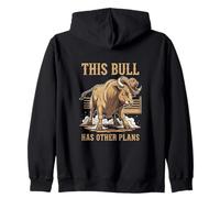 This Bull Has Other Plans Bull Riding Rodeo Humor Zip Hoodie