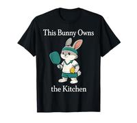 This Bunny Owns The Kitchen Funny Pickleball Player Easter T-Shirt
