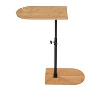 This C Shaped Side End Table Rotates Three Hundred Sixty Degrees for Easy Access to Your Tablet and Drink