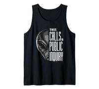 This Calls for Public Inquiry Funny Pun and Alien UFO Tank Top