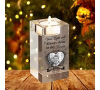 This Candle Burns in Loving Memory, Personalized Photo Christmas Memorial Candles Light Memorial Gifts LED Candles Lamp for Loss of Mom,Father Loved One Sympathy Gifts Bereavement Gift (style28)