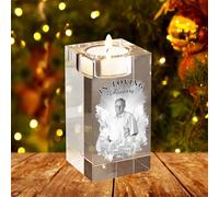 This Candle Burns in Loving Memory, Personalized Photo Christmas Memorial Candles Light Memorial Gifts LED Candles Lamp for Loss of Mom,Father Loved One Sympathy Gifts Bereavement Gift (style26)