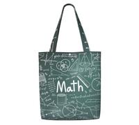 This canvas shoulder shopping Formulas Shapes Theory Math Lesson Word Print bag is sturdy durable lightweight For daily commuting