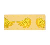 This Cartoon Banana Keyboard and Mouse pad, 12x31.5 inches in Size, is Designed for Computers, Consoles, Offices, and is Also Suitable for Games and Study.