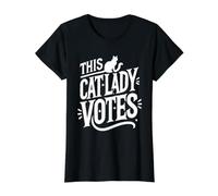 This Cat Lady Votes Value Graphic T-Shirt, Women, Black, L