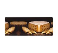 This Cheese Keyboard and Mouse pad, 12x31.5 inches in Size, is Designed for Computers, Consoles, Offices, and is Also Suitable for Games and Study.