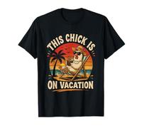 This Chick is On Vacation Tropical Chicken Beach T-Shirt