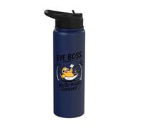 This Chick is Retired Bye Boss Hello Naps Retirement Stainless Steel Insulated Water Bottle