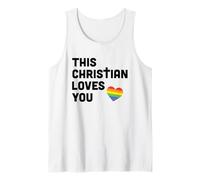 This Christian Loves You LGBTQIA Gay Pride Parade Tank Top