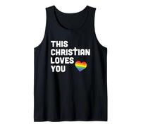 This Christian Loves You LGBTQIA Gay Pride Parade Tank Top