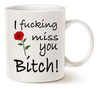 This Christmas Gift Best Friend Long Distance Friendship Funny Coffee Mug, Unique Holiday or Birthday Gift for Friend Porcelain Cup White,11Oz