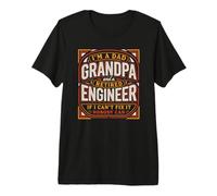 This Clever Retired Engineer Dad and Grandpa Fixing Humor Premium T-Shirt