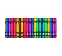This Colored Crayons Keyboard and Mouse pad, 12x31.5 inches in Size, is Designed for Computers, Consoles, Offices, and is Also Suitable for Games and Study.