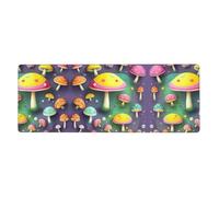 This Colorful Dream Mushroom Keyboard and Mouse pad, 12x31.5 inches in Size, is Designed for Computers, Consoles, Offices, and is Also Suitable for Games and Study.