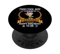 This Cool Boy Was Born In February Cute Feb Birthday Kid Bro PopSockets Adhesive PopGrip