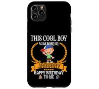 This Cool Boy Was Born In January Funny Jan Birthday Kid Boy Case for iPhone 11 Pro Max