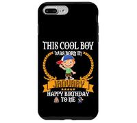 This Cool Boy Was Born In January Funny Jan Birthday Kid Boy Case for iPhone 7 Plus/8 Plus
