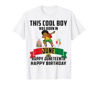 This Cool Boy was Born in June Juneteenth Kid Brother Pupil T-Shirt