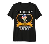 This Cool Boy was Born in May Funny May-Birthday Kid Bro Son Premium T-Shirt