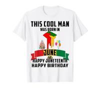 This Cool Man was Born in June Juneteenth Dad Papa Pop Uncle Value Graphic T-Shirt, Men, White, M