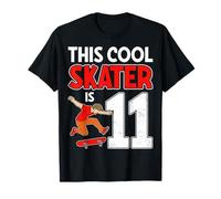 This Cool Skater Is 11 Years Old Skateboarding 11th Birthday T-Shirt